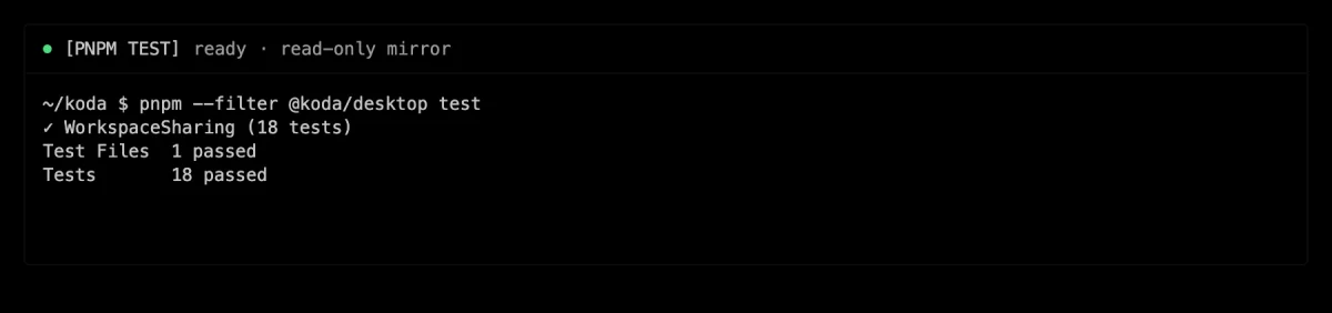 Terminal frame component from @koda/ui.