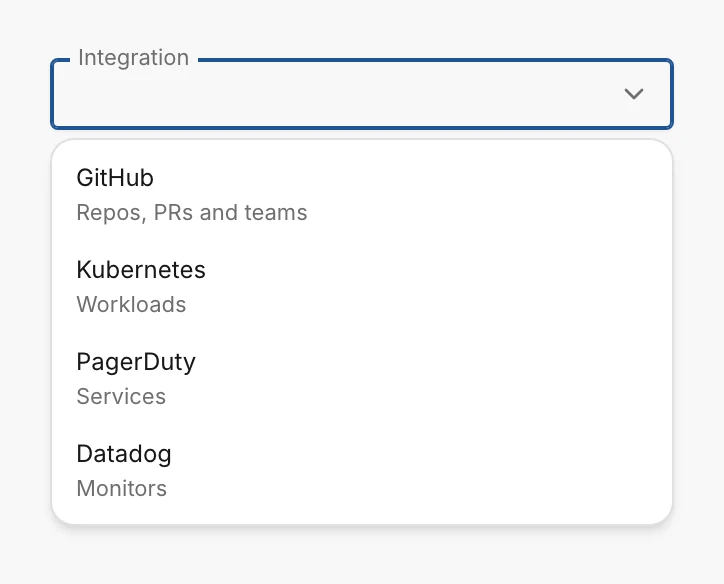 Combobox component from @roadiehq/ui.