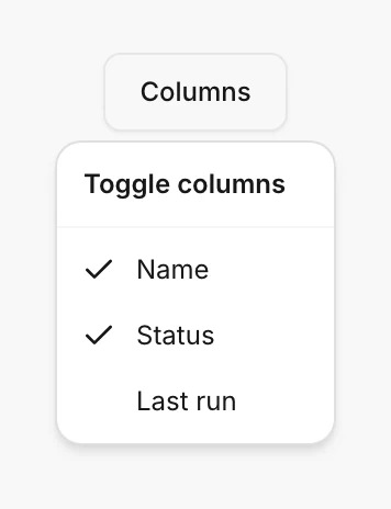 Dropdown menu component from @roadiehq/ui.